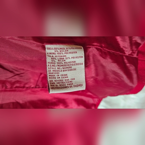 Hydraulic Vintage Cut Ruby Wool Pea Coat - Picture 7 of 10